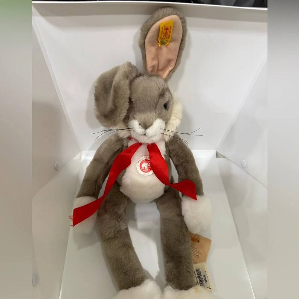 VINTAGE RARE STEIFF "Lulac" Beige Bunny Rabbit Plush Stuffed Animal Toy - Picture 1 of 7